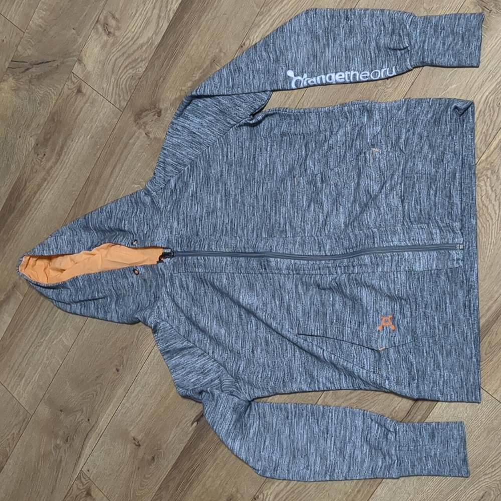 Orange theory Full zip up Grey Women's hoodie Size Medium